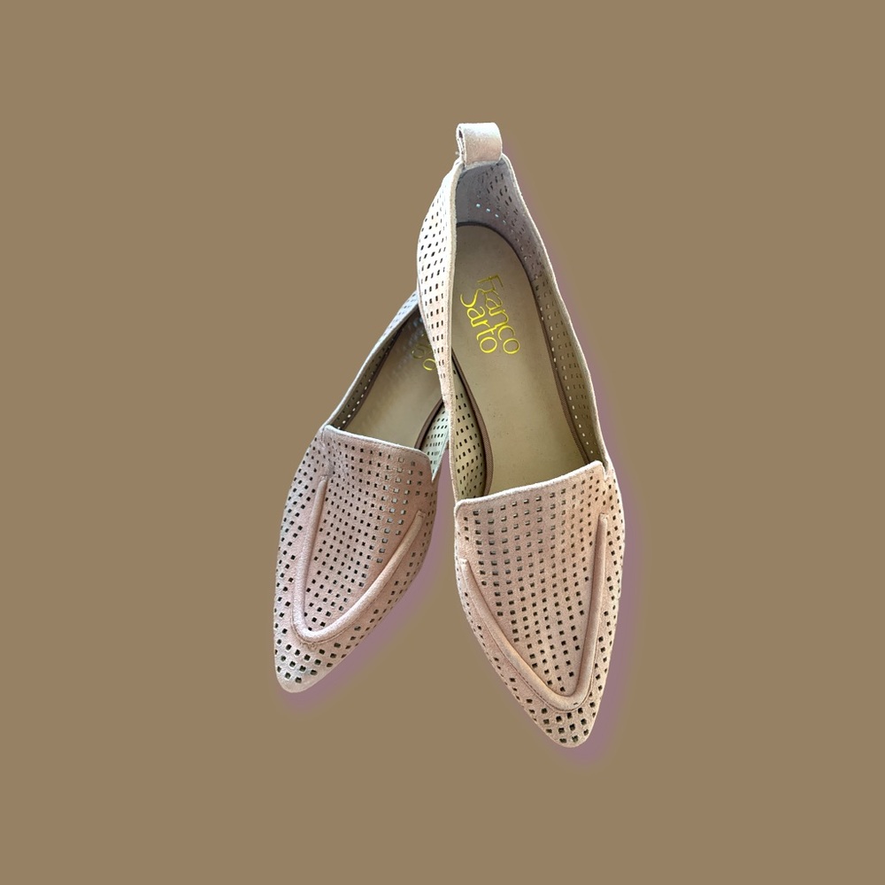Franco Sarto leather flats . Size 7 .
